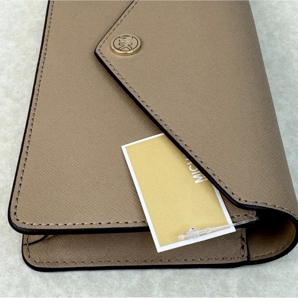 Michael Kors Wallet Camel Jet Set Travel Leather‎ Envelope Continental Flap NWT - Picture 9 of 10